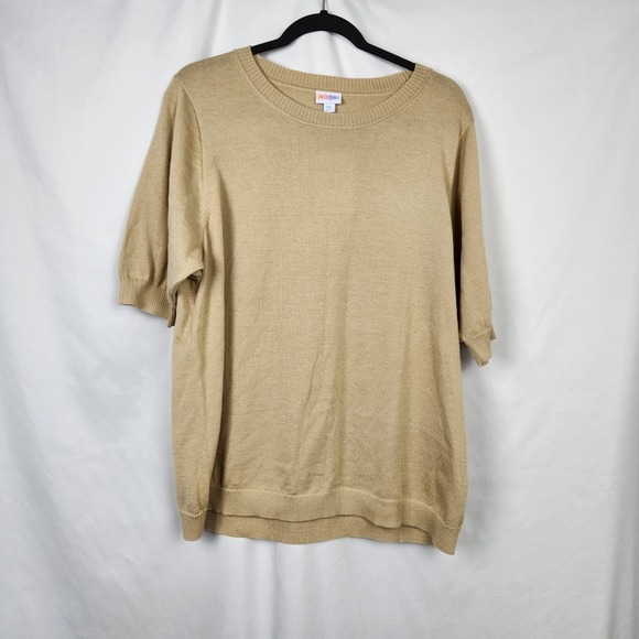 Lularoe‎ Womens Jacee Short Sleeve Sweater Brown NWT Size 2XL - Picture 1 of 8